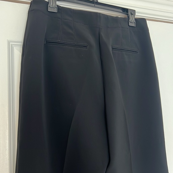 ANN TAYLOR PETITE BLACK WIDE LEG CROPPED PANTS NWT - Picture 4 of 6